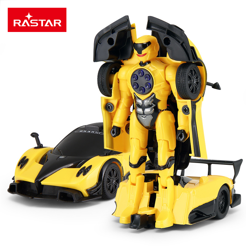 星辉(Rastar)1:32帕加尼变形合金变形玩具模型 汽车带声光可变形车模61900黄色