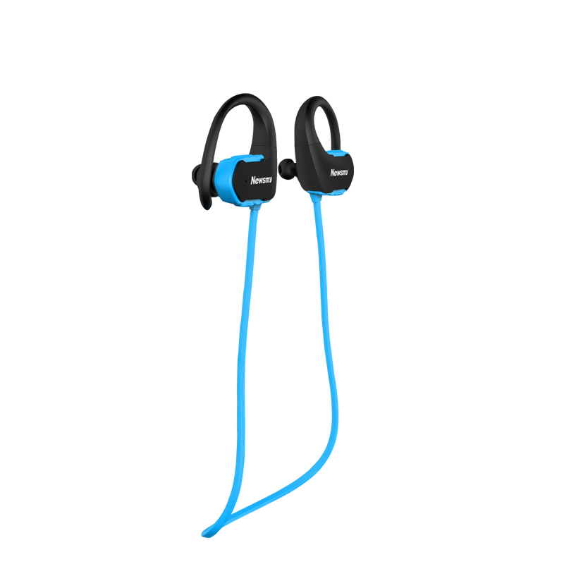 纽曼(Newsmy)MP3播放器 Q12 8G 蓝色 头戴式运动蓝牙耳机 跑步健身型挂耳式 MP3音乐播放器