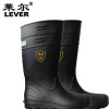 莱尔 纯黑 中筒雨鞋 38码 SI-8-99(双)