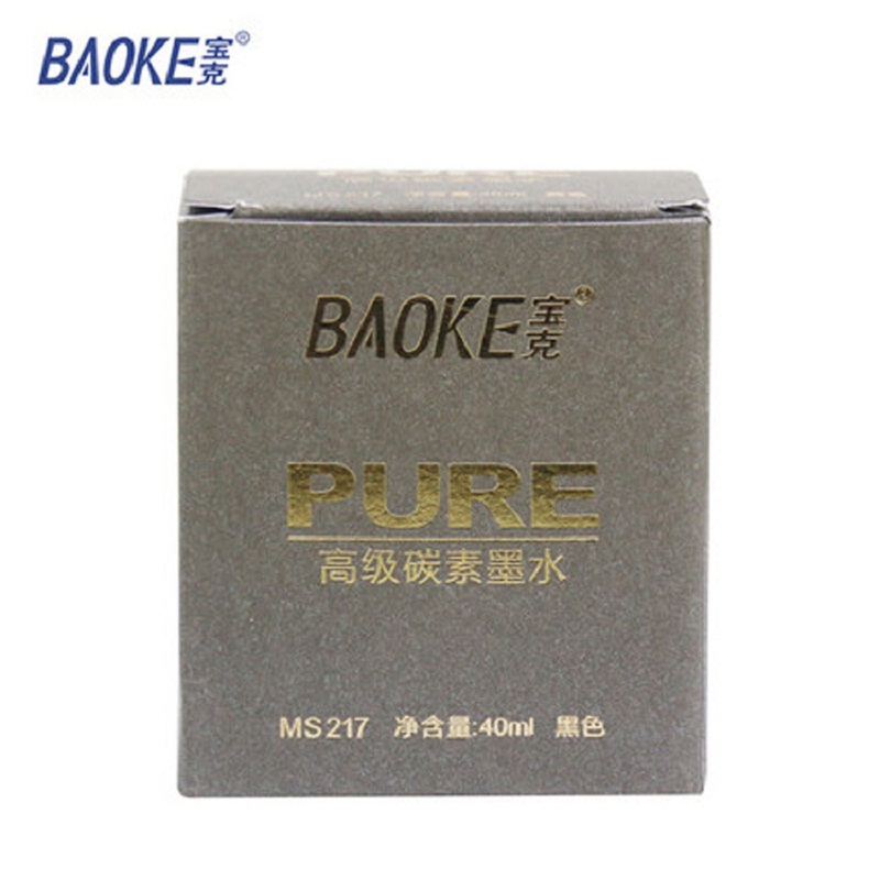 宝克(baoke) 40m1 黑色 钢笔墨水 MS217(瓶)