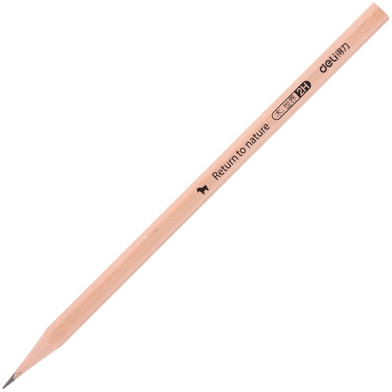 Deli 得力木世界系列铅笔S939 原木铅笔 2H 六角笔杆 30支/筒 笔尖宽度0.5-0.7mm图片