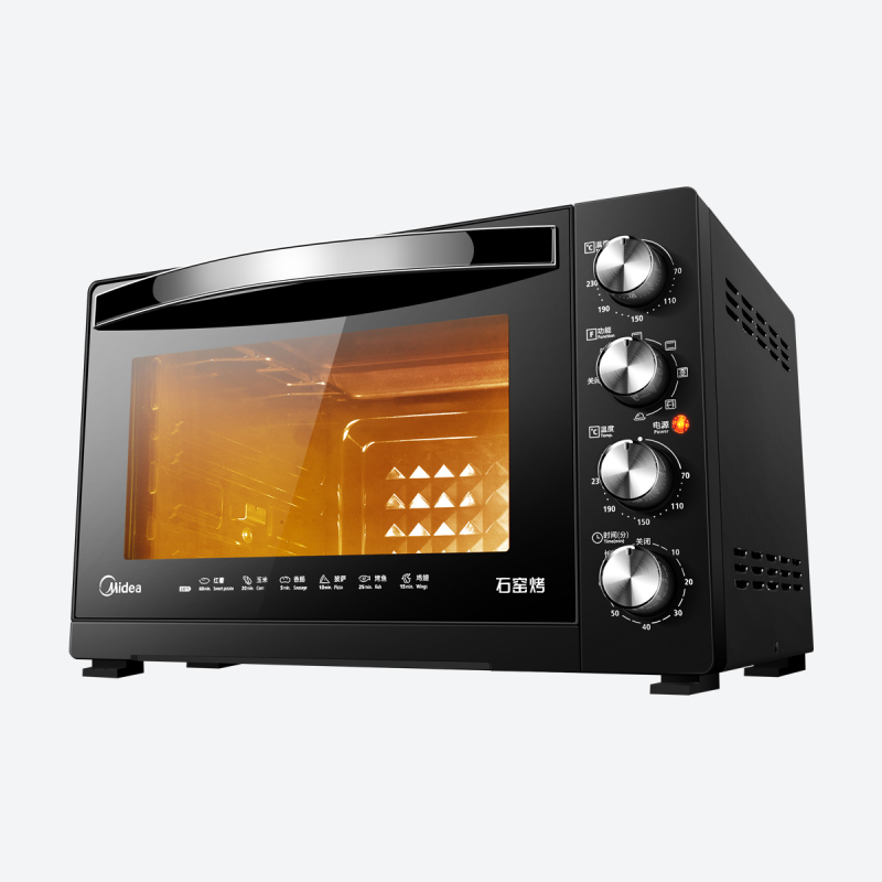 美的(Midea) 电烤箱 T3-L327E 石窑烤 搪瓷内胆 上下独立控温 电烤箱
