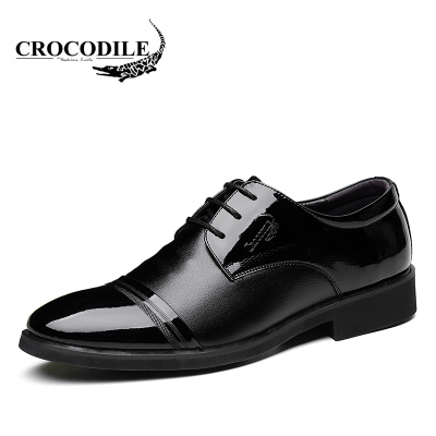 鳄鱼恤（CROCODILE）皮鞋男士潮流商务正装鞋 舒适系带牛皮男鞋 2070