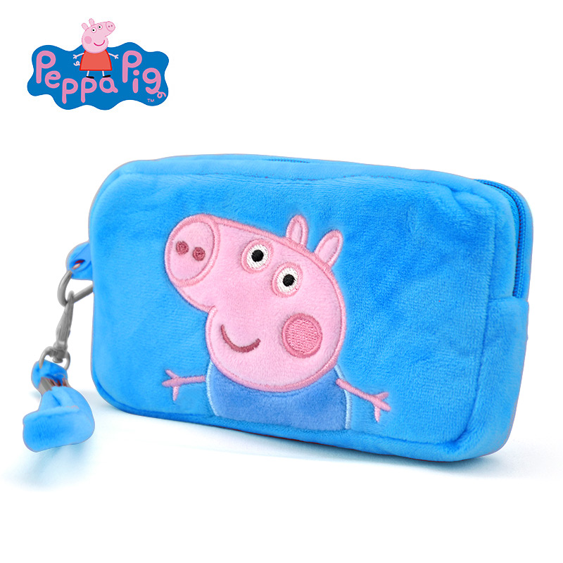 小猪佩奇Peppa Pig毛绒玩具乔治方形钱包 15*9*3cm高清大图