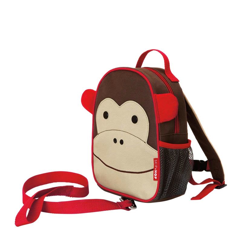 SKIP HOP儿童防走失牵引绳迷你背包双肩包书包 猴子款 中性 红色 儿童文具图片
