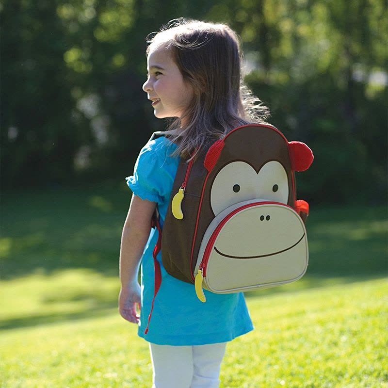 SKIP HOP动物书包儿童宝宝幼儿园背包 猴子款 棕色 中性 儿童文具图片