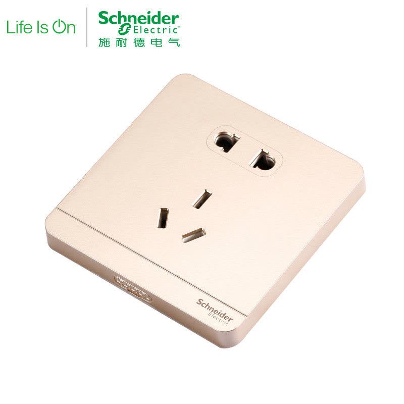 施耐德电气(Schneider Electric) 开关插座面板 绎尚系列薄暮金图片