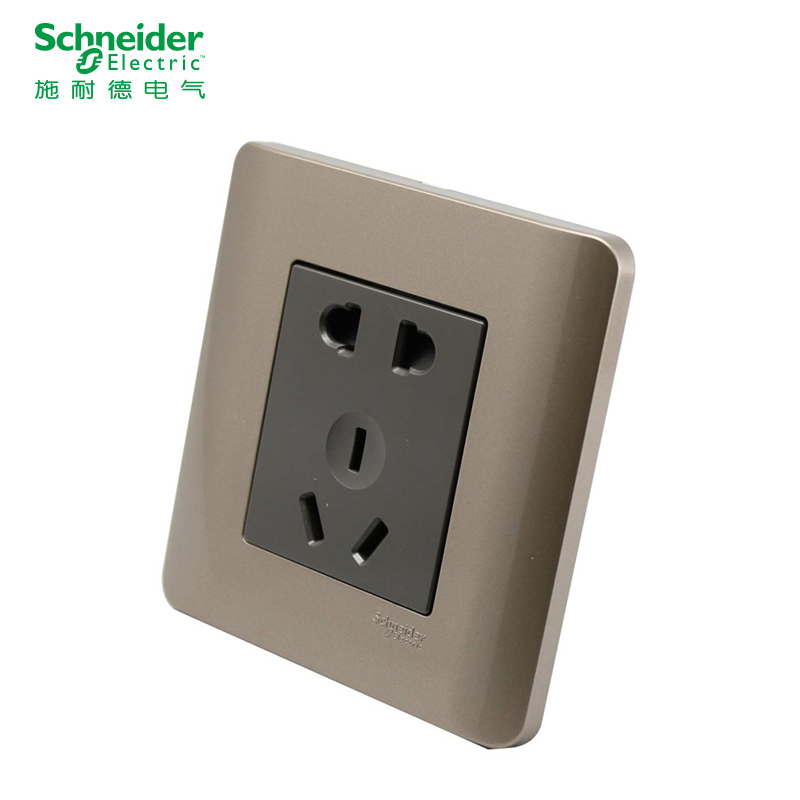 施耐德电气(Schneider Electric) 开关插座面板 轻点系列格调棕