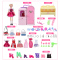乐吉儿Lelia 芭比娃娃套装大礼盒 公主洋娃娃塑料玩具 3-6岁女孩衣橱换装玩具 梦幻衣柜H21C
