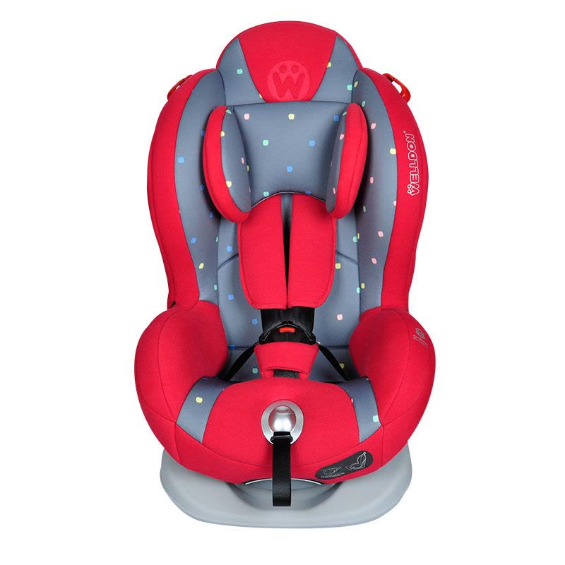 [汽车用品]WELLDON惠尔顿 9个月-6岁宝宝安全座椅 汽车车载婴儿童安全座椅 运动宝 棉布套祈福苹果红图片