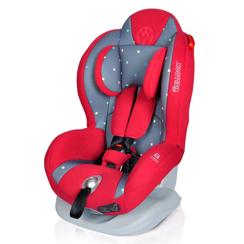 [汽车用品]WELLDON惠尔顿 9个月-6岁宝宝安全座椅 汽车车载婴儿童安全座椅 运动宝 棉布套祈福苹果红图片