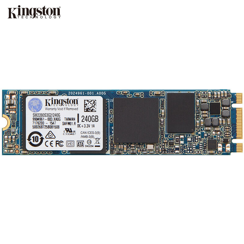 金士顿(Kingston)G2系列 240G M.2 2280 笔记本电脑SSD固态硬盘