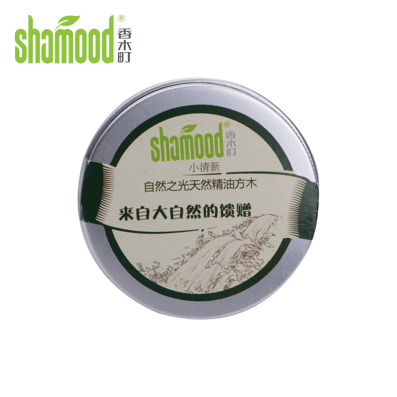 [苏宁自营]香木町(Shamood) 汽车香水 座式香氛 精油方木 原木色 粉红佳人味 固体精油 香薰改善车内环境