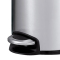 EKO(宜可)垃圾桶家用不锈钢脚踏时尚创意翻盖小号大号静音垃圾筒 9215 砂钢 5升
