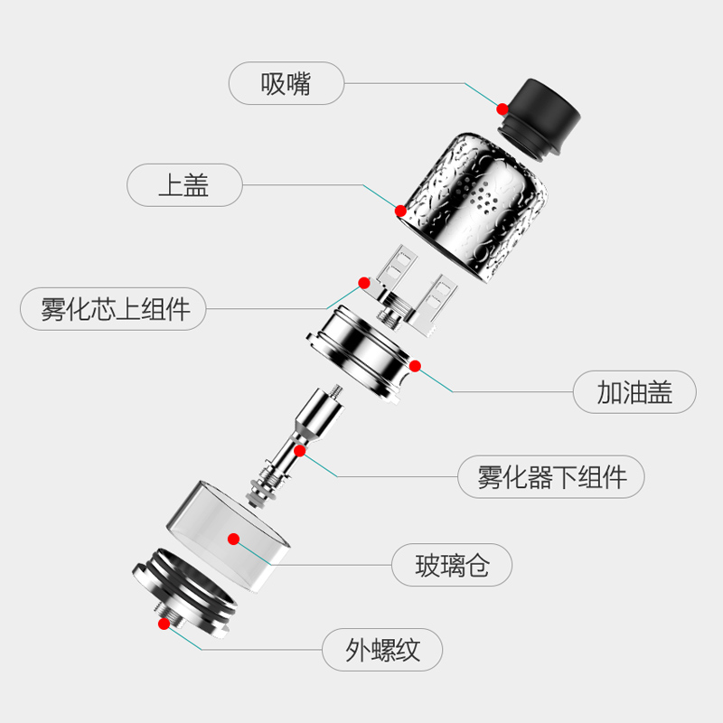 火器魔法师雾化器雾化芯 电子烟储油仓大烟雾