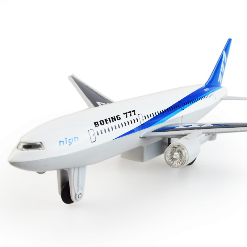 彩珀合金飞机模型民航A380客机777仿真儿童玩具飞机客机声光版 颜色随机高清大图