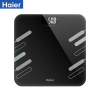 海尔(Haier)体脂称TZC17-00(B)成人家用电子秤精准电子称充电式脂肪秤体重秤USB充电测脂肪水分 黑色
