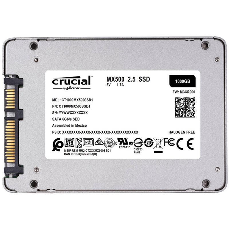 英睿达(Crucial)MX500系列1TB SATA3 台式笔记本电脑SSD固态硬盘