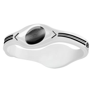 POWER BALANCE 霸能 能量平衡手环 运动手环 道奇蝰蛇VP款白色黑字M码190