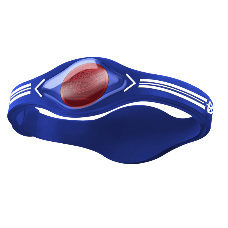 POWER BALANCE 霸能 能量平衡手环 运动手环 道奇蝰蛇VP款蓝色白字XS码160