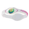 POWER BALANCE 霸能 能量平衡手环 运动手环 透明色粉字核心款S码175