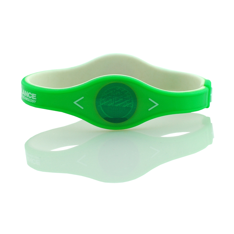 POWER BALANCE 霸能 高浓度负离子 能量平衡手环 硅胶手环绿色M190