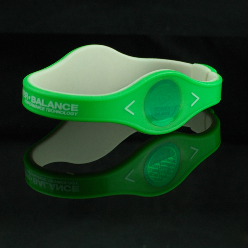 POWER BALANCE 霸能 高浓度负离子 能量平衡手环 硅胶手环绿色M190