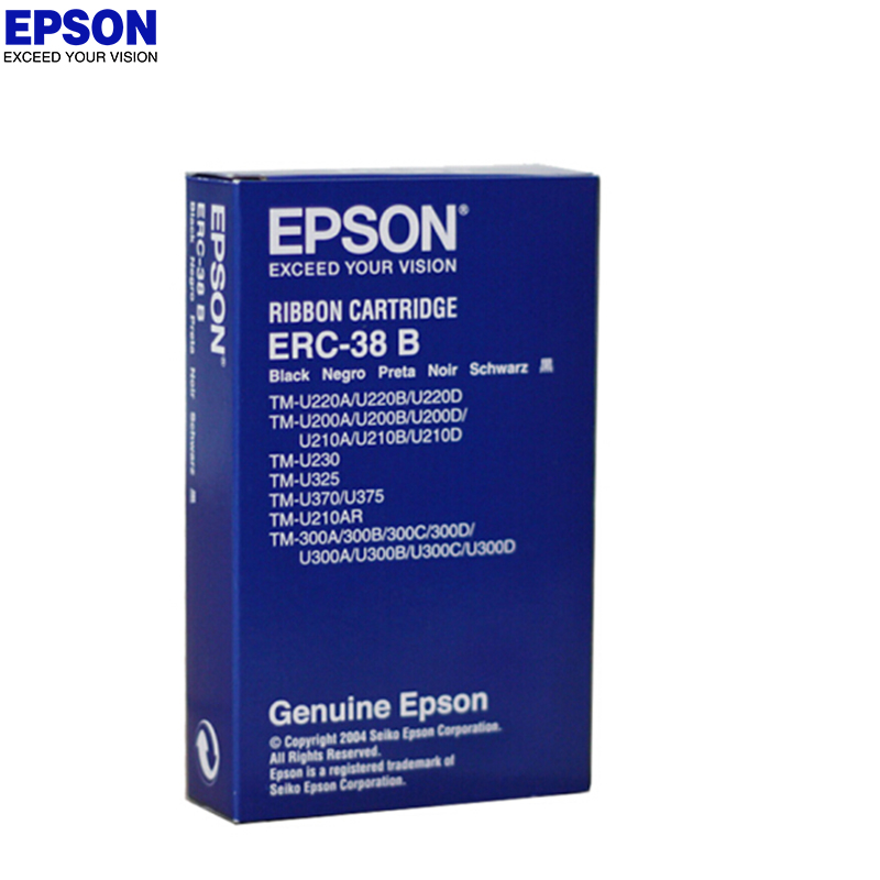 爱普生(epson)ERC-38B黑色色带框标配 适用于TM-U220PD 微型针式POS打印机