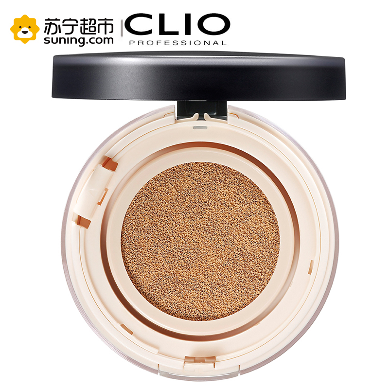 CLIO 珂莱欧 无瑕水润气垫粉底粉底液 经典版套装 4#自然肤色(含气垫粉底bb霜15g+替换装20g 适合各种肤质)