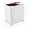 威力(WEILI)XPB98-9828S 9.8公斤半自动洗衣机 双电机双动力 操作简单 双桶大容量 白色