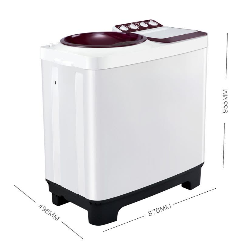 威力(WEILI)XPB108-1028S 10.8公斤半自动洗衣机 双电机双动力 操作简单 双桶大容量 白色图片