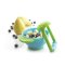 NUK 食品研磨器 婴幼儿手动辅食研磨器研磨碗 防滑防漏 食品级PP材质 长方体 蓝绿1件装 直径约11cm