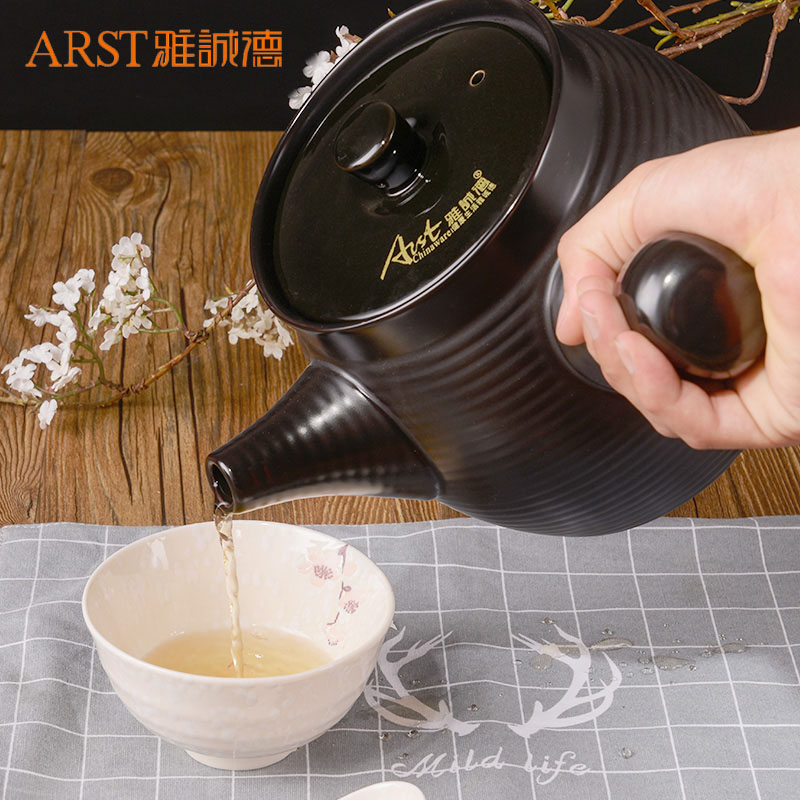 雅诚德(Arst)中药养生壶熬药煎药砂锅 容量3.75L 药煲带手柄 陶瓷燃气煤气灶明火直径16cm