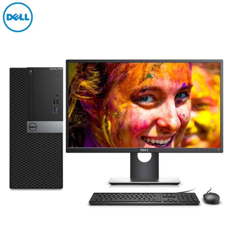 戴尔(Dell)Optiplex商用电脑整机7050 27英寸显示器(I7-7700 16G 1T+128固态 2G独)