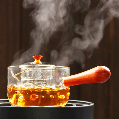 尚帝(shangdi)小号玻璃茶壶 煮茶器黑茶电陶炉家用煮水过滤泡花茶壶 小青柑侧把玻璃煮茶壶