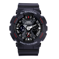 卡西欧(CASIO)手表 G-SHOCK YOUTH系列 男士防震运动手表 自动LED照明石英表 GA-120-1A