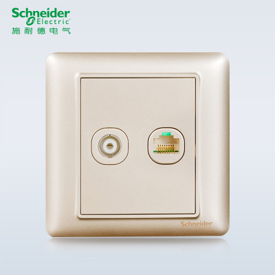 施耐德电气(Schneider Electric) 睿意系列香槟金 电视电脑插座