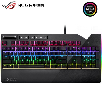 华硕(ASUS)ROG STRIX FLARE 耀光机械游戏键盘 RGB Cherry黑轴 幻彩背光 可定制铭牌