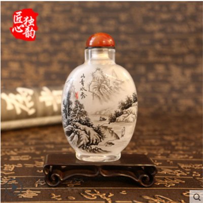 中国特色手工艺品摆件内画 衡水鼻烟壶兰韵盛世