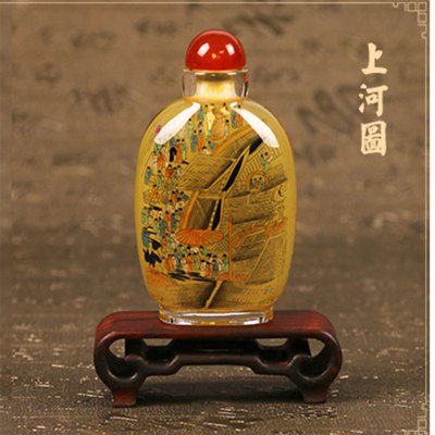 中国特色手工艺品摆件内画 衡水鼻烟壶上河图盛世