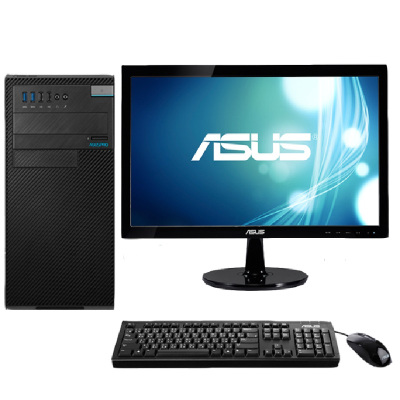 H华硕(ASUS)D630MT 商用台式机整机 19.5英寸显示器( I5 7400 4G 1T 黑 无系统)