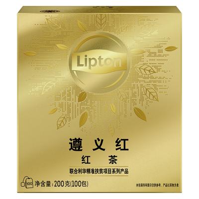 立顿Lipton 遵义红茶 红茶茶叶 办公室下午茶 袋泡茶包2g*100包 200g