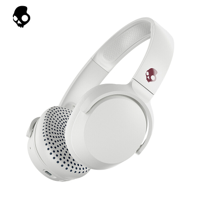 斯酷凯蒂(Skullcandy) Riff Wireless 无线蓝牙头戴式耳机 舒适贴耳语音通话 12小时续航 白色