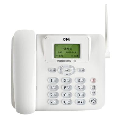 得力(deli) 770 插卡电话机 移动SIM卡通用无线座机 白色