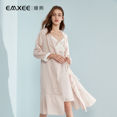 嫚熙(EMXEE)奥地利天丝月子服春秋孕妇睡衣家居服