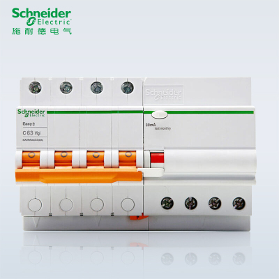 施耐德电气(Schneider Electric) E9系列 漏保空气开关4P63A 带漏电保护器