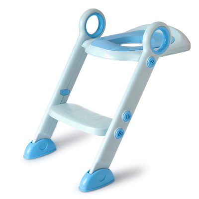 世纪宝贝(babyhood)阶梯坐便器PU坐垫儿童马桶圈 BH-122 天蓝色