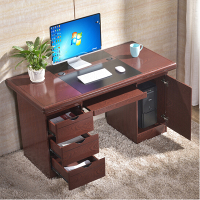 东业家具 办公家具实木皮 办公桌 单人油漆 电脑桌台式 职员经理桌 写字台