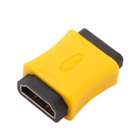 JH晶华 HDMI母对母 HDMI转换头 HDMI高清线延长器对接转接头 支持4K线hdmi加长转接头 黄色