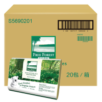 洁云(Hygienix) 自由森林擦手纸 高品质环保生活擦手纸 本色商用纸 200张包 20包箱 整箱价